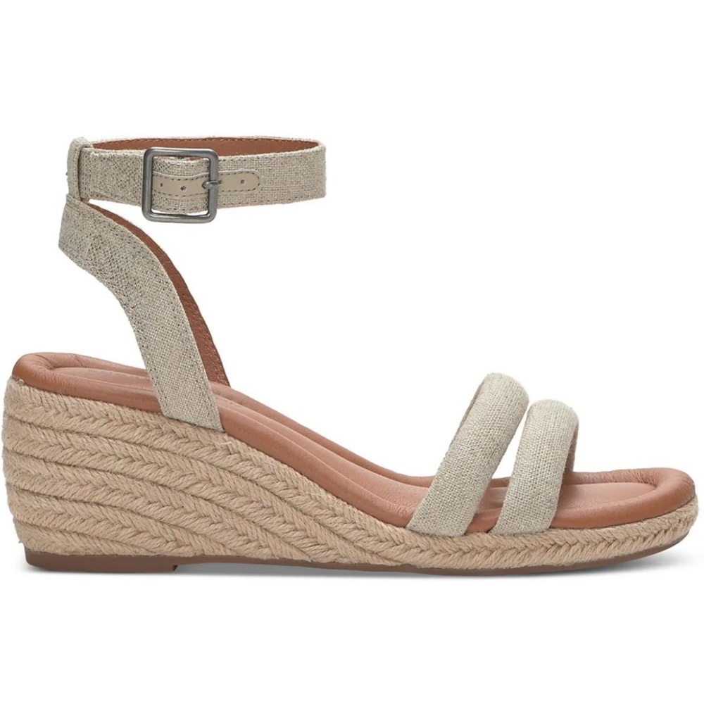 Lucky Brand Nasli Natural Linen Wedge Sandals Size 8.5 
Espadrille - Picture 2 of 5
